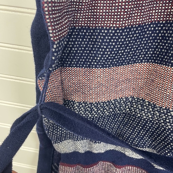 Moth Anthropologie Sleeveless Knitted Striped Pattern Belted Cardigan S Women’s - Picture 9 of 16